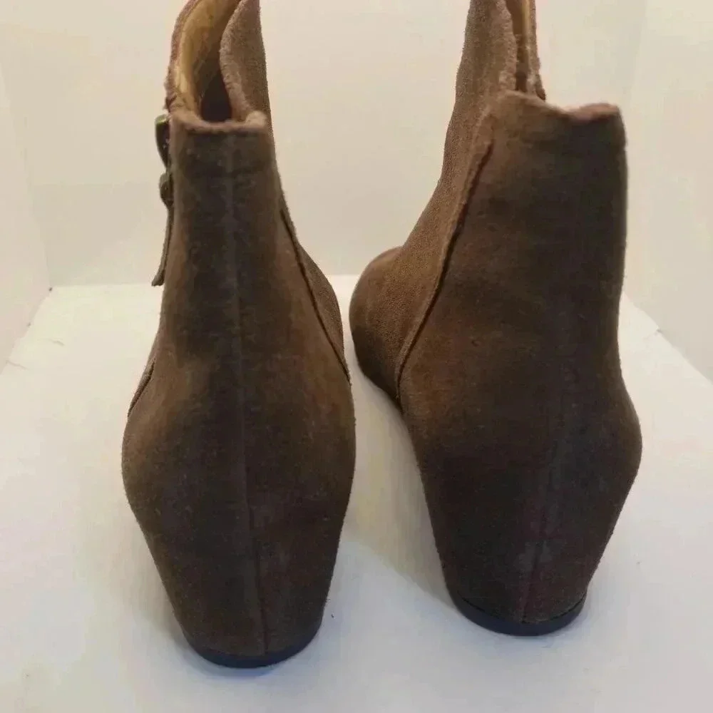 Franco Sarto Brown Ankle Booties Sz 7.5M